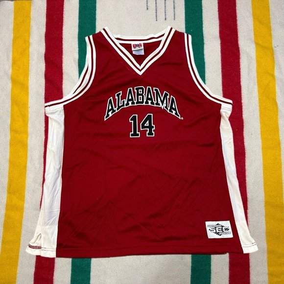 USA Sport Club Shirts Vintage Alabama Jersey Mens Xl Basketball Red